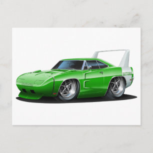 Dodge Daytona Green Car Postcard