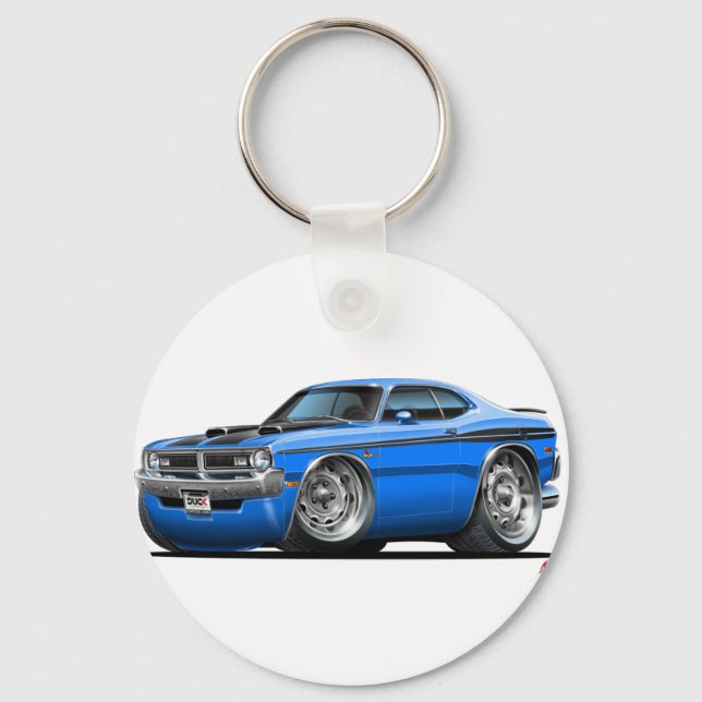 Dodge Demon Blue Car Key Ring (Front)