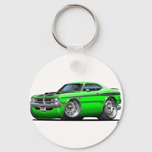 Dodge Demon Green Car Key Ring (Front)