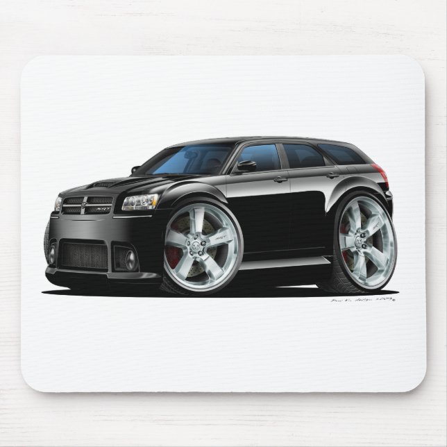 Dodge Magnum Black Car Mouse Pad (Front)