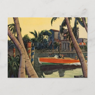 Dodge Motor Speed Boat Jungle Edward Wilson Postcard