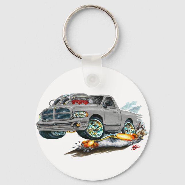Dodge SRT10 Grey Truck Key Ring (Front)