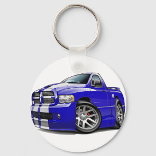 Dodge SRT10 Ram Blue-White Truck Key Ring