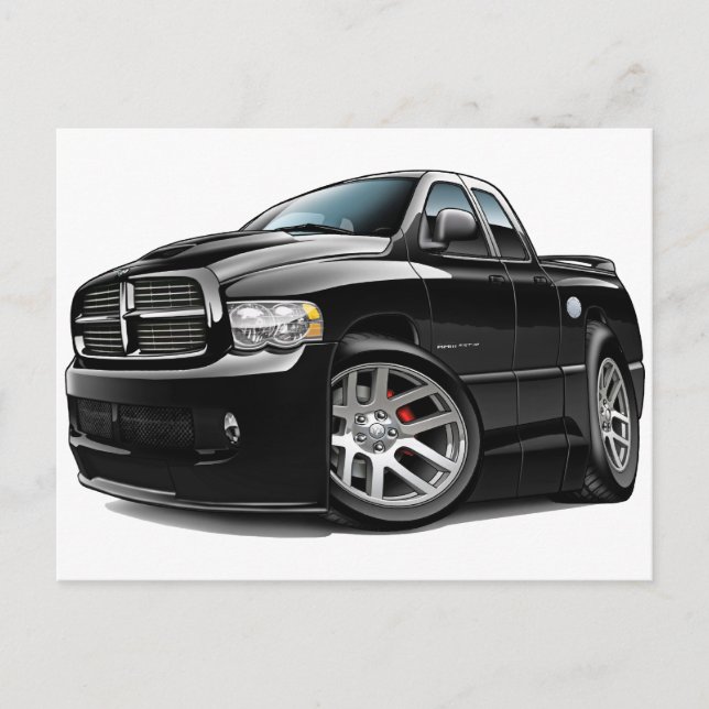 Dodge SRT10 Ram Dualcab Black Postcard (Front)