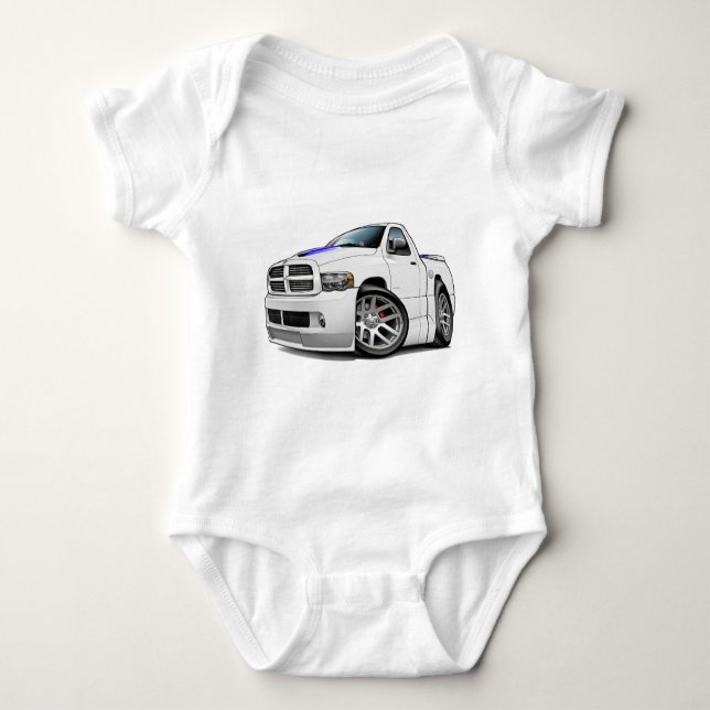 Dodge SRT10 Ram White Baby Bodysuit (Front)