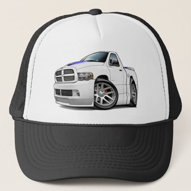 Dodge SRT10 Ram White Trucker Hat (Front)