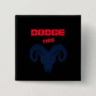 Dodge This Ram Aries Patriotic Blue Pearl 15 Cm Square Badge
