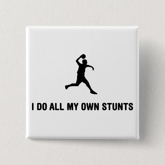 Dodgeball 15 Cm Square Badge (Front)