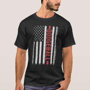 Dodgeball American Flag 4th Of July Cool Player No T-Shirt
