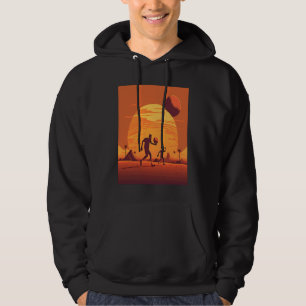 Dodgeball Champion Dad And Child Playing Dodgeball Hoodie