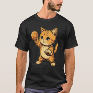 Dodgeball Player Cat on Dodgeball T-Shirt