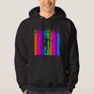 Dodgeball with Colourful Rainbow Bubbles Hoodie