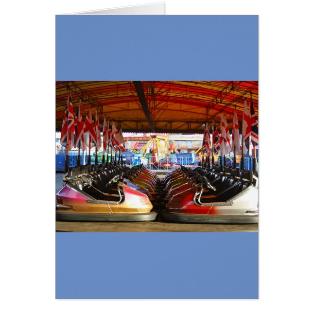 Dodgem Cars at  Funfair Card (Front)