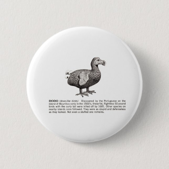 dodo 6 cm round badge (Front)