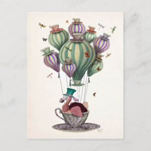 Dodo Balloon with Dragonflies Postcard