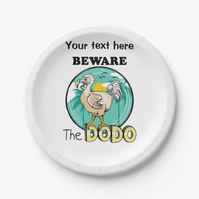 Dodo bird paper plate (Front)