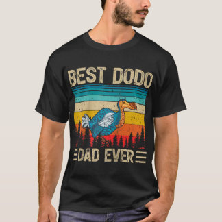 Dodo Bird Vintage Funny Best Dodo Dad Ever Father' T-Shirt