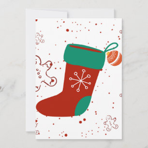 Dodo Craft Studio Cute Christmas Stocking Holiday. Invitation
