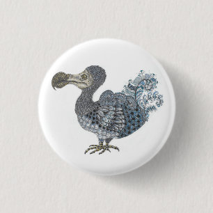 Dodo extinct bird  3 cm round badge