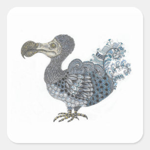 Dodo extinct bird  square sticker
