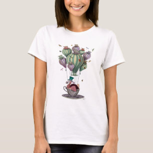 Dodo in Teacup with Dragonflies T-Shirt