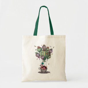 Dodo in Teacup with Dragonflies Tote Bag