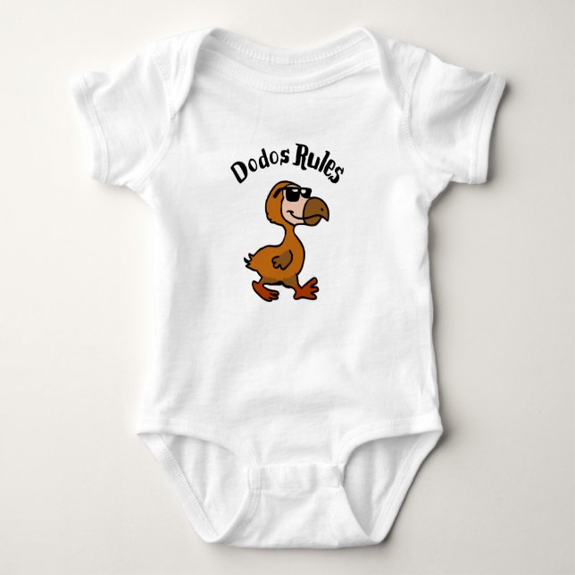Dodo rules | choose background colour baby bodysuit (Front)