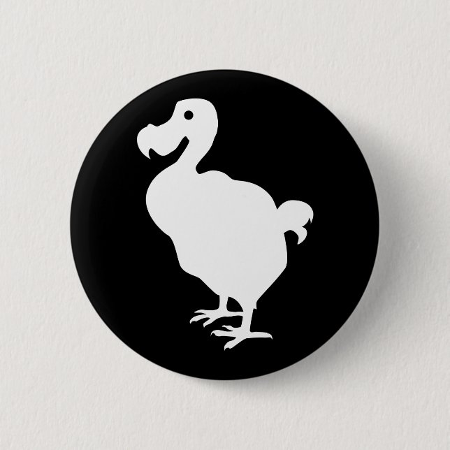 Dodo Silhouette 6 Cm Round Badge (Front)
