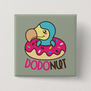 Dodonut Do Do Bird Doughnut 15 Cm Square Badge