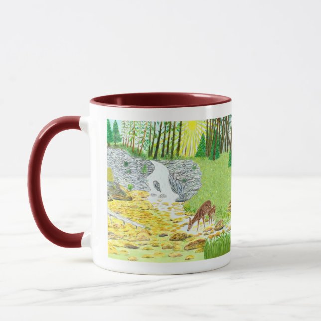 Doe and Fawn Combo Mug (Left)