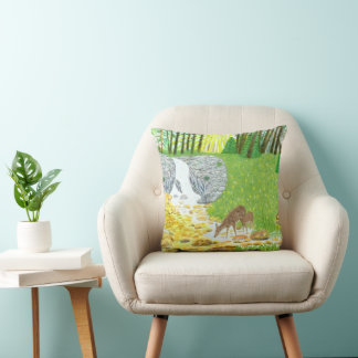 Doe and Fawn Cushion