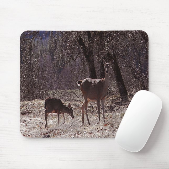 Doe and fawn..... mouse pad (With Mouse)