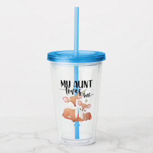Doe and Fawn My Aunt Loves Me Acrylic Tumbler
