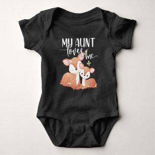 Doe and Fawn My Aunt Loves Me Baby Bodysuit
