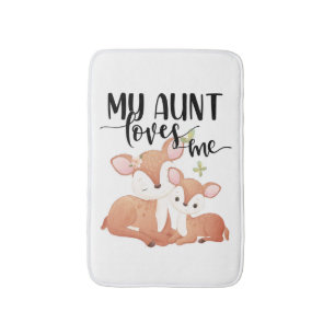 Doe and Fawn My Aunt Loves Me Bath Mat