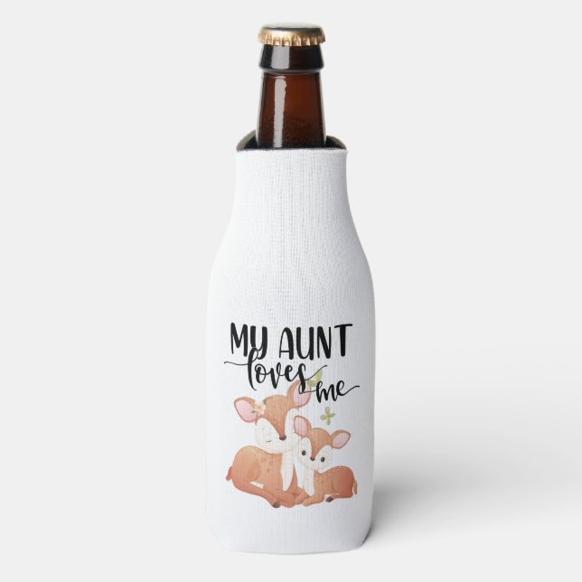Doe and Fawn My Aunt Loves Me Bottle Cooler (Bottle Front)
