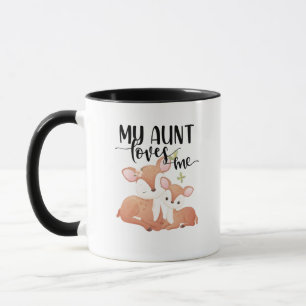 Doe and Fawn My Aunt Loves Me Mug