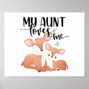 Doe and Fawn My Aunt Loves Me Poster
