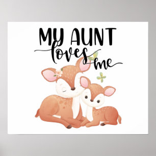 Doe and Fawn My Aunt Loves Me Poster