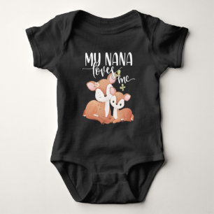 Doe and Fawn My Nana Loves Me Baby Bodysuit