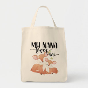 Doe and Fawn My Nana Loves Me Tote Bag