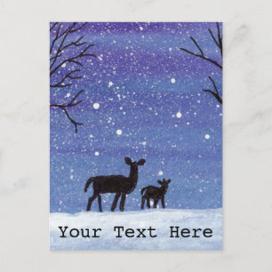 Doe and Fawn Postcard