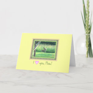 Doe & Fawn I (heart) You, Mum Birthday Card