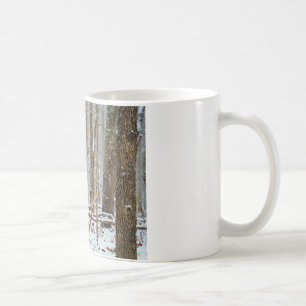 Doe in the snow, Deer in Lake Arrowhead Coffee Mug