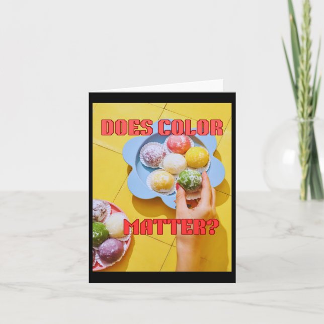 Does Colour Really To You Sticker  Card (Front)