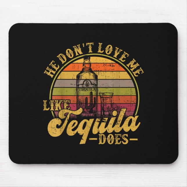 Does He Like Tequila Mexican Drinking Mouse Pad (Front)