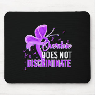 Does Not Discriminate Purple Awareness Ribbon Mouse Pad