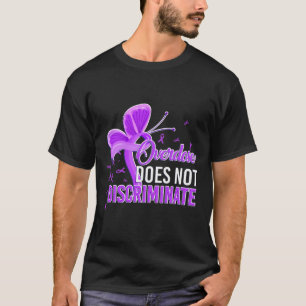 Does Not Discriminate Purple Awareness Ribbon T-Shirt