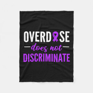 Does Not Discriminate Purple Ribbon Design Quote Fleece Blanket