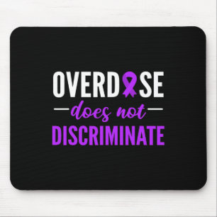 Does Not Discriminate Purple Ribbon Design Quote Mouse Pad